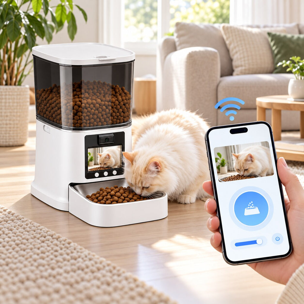 DINUZO Smart Pet Feeder 5L cu cameră și apel video